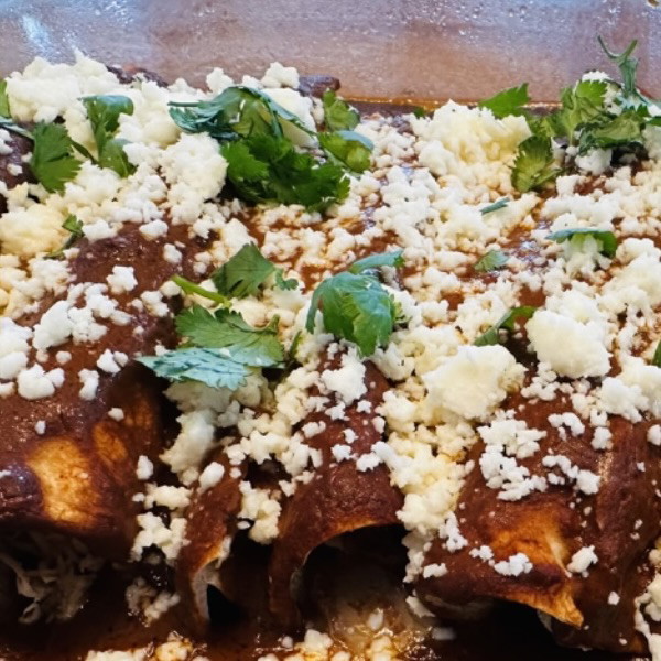 Chicken Enchiladas with Vindaloo Mole