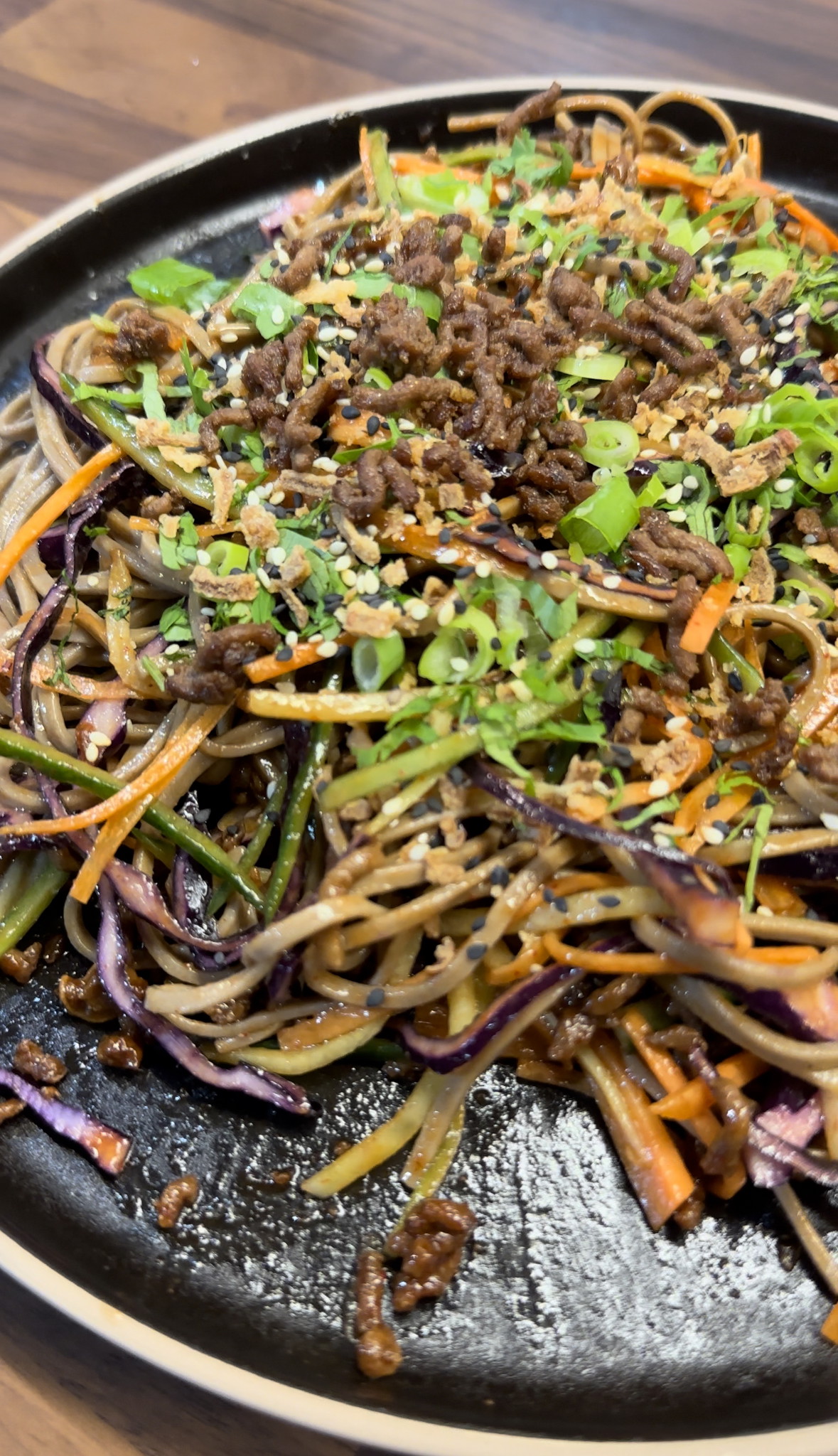 Spicy Beef Soba Noodle Salad 