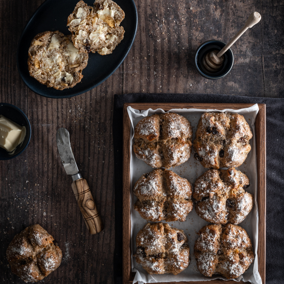Apple & Raisin Soda Buns