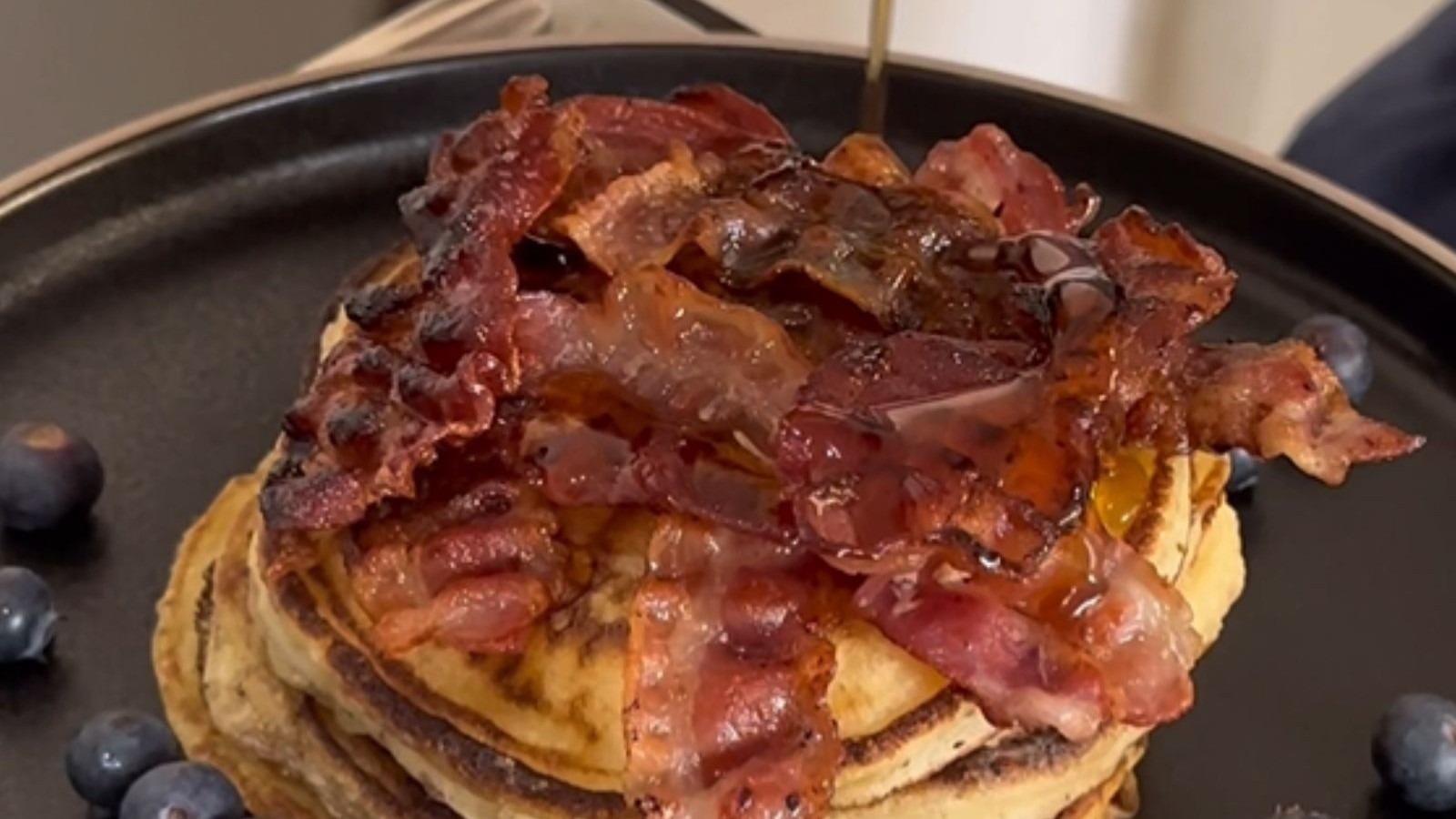 Image of Buttermilk Pancakes With Maple Bacon