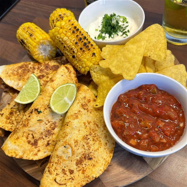Image of Honey Chipotle Chicken Tacos & Charred Corn