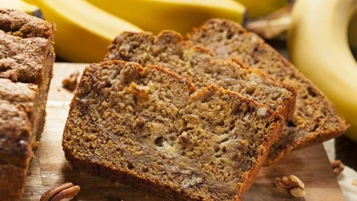 Image of Maple Banana Bread with a splash of bourbon