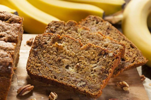 Image of Maple Banana Bread with a splash of bourbon