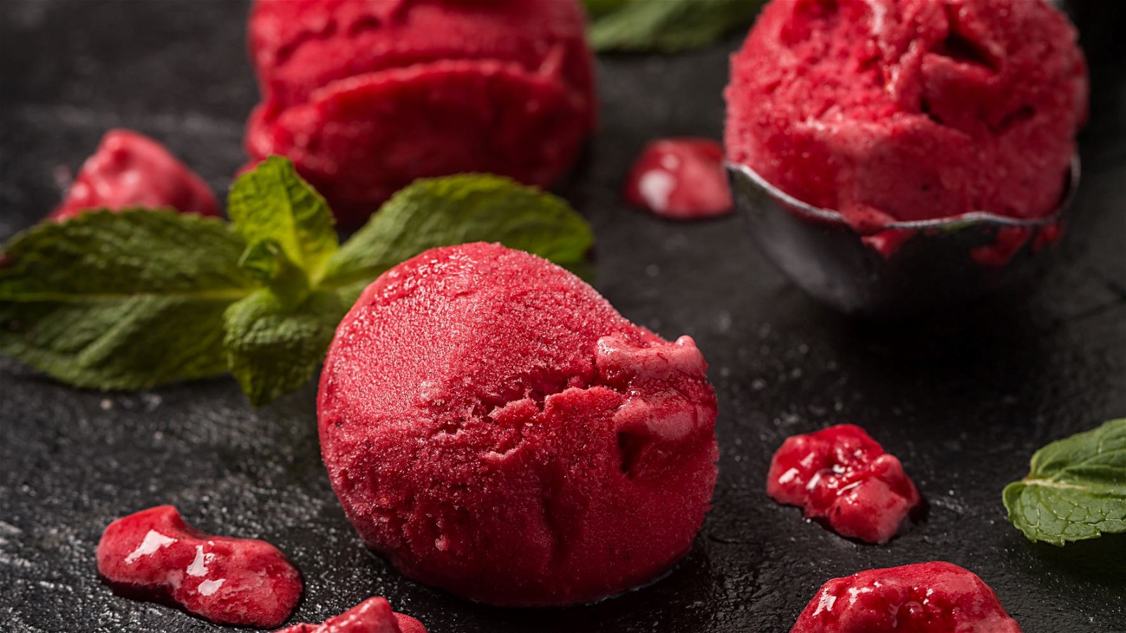 Image of The Freshest Tasting Raspberry Rose Sorbet Recipe