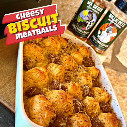 Image of Cheesy Meatball Biscuit Balls