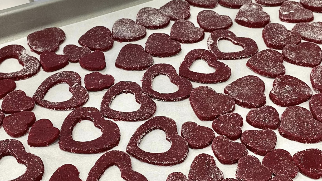 Image of Valentine's Day Beet Cookies for Dogs