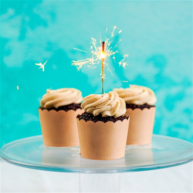 Image of Red Velvet Cupcakes with Chocolate Raspberry Filling
