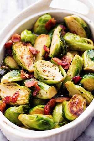 Image of Maple Roasted Brussels Sprouts with Bacon