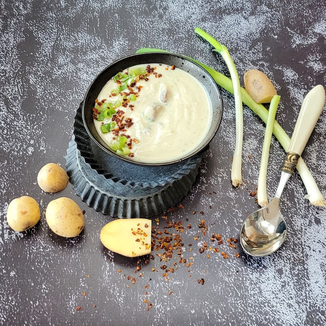 Kartoffelsuppe aus Püree mit TelliCherry Pfeffer, cremig & fein