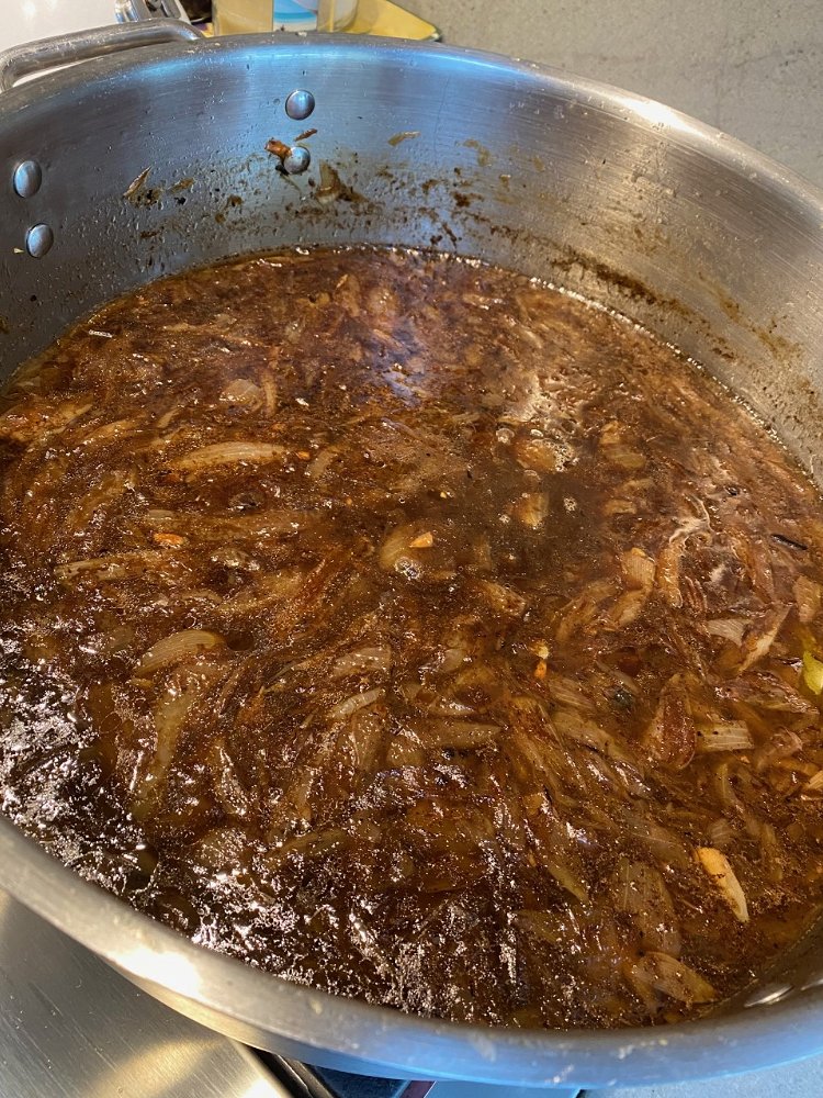 Image of Add the onions to a 5 quart stock pot (...