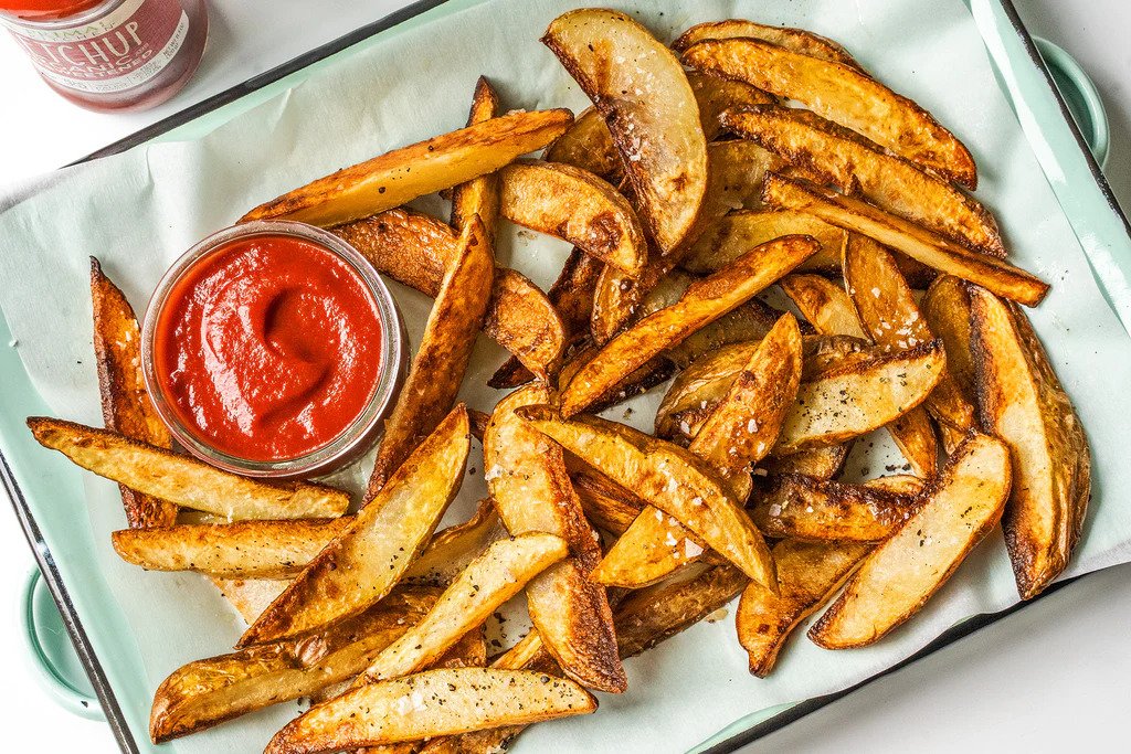Image of Air Fryer Potato Wedges with Ketchup