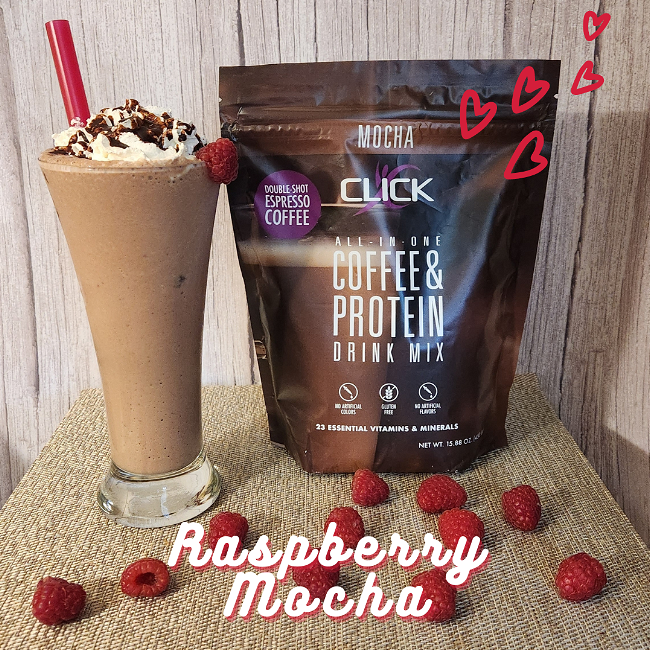 Image of CLICK Coffee Protein Raspberry Mocha Smoothie