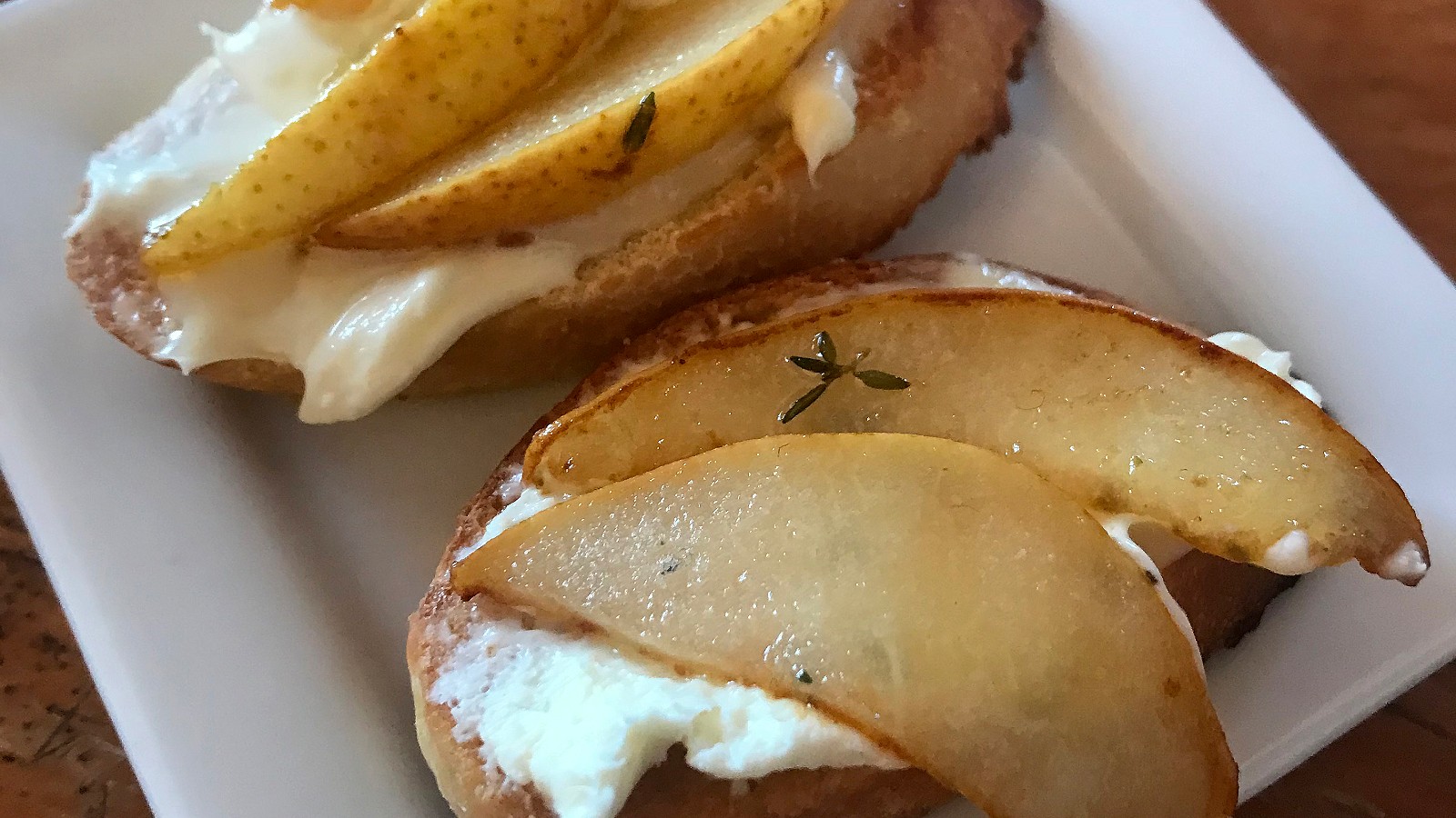 Image of Pear and Brie Crostini