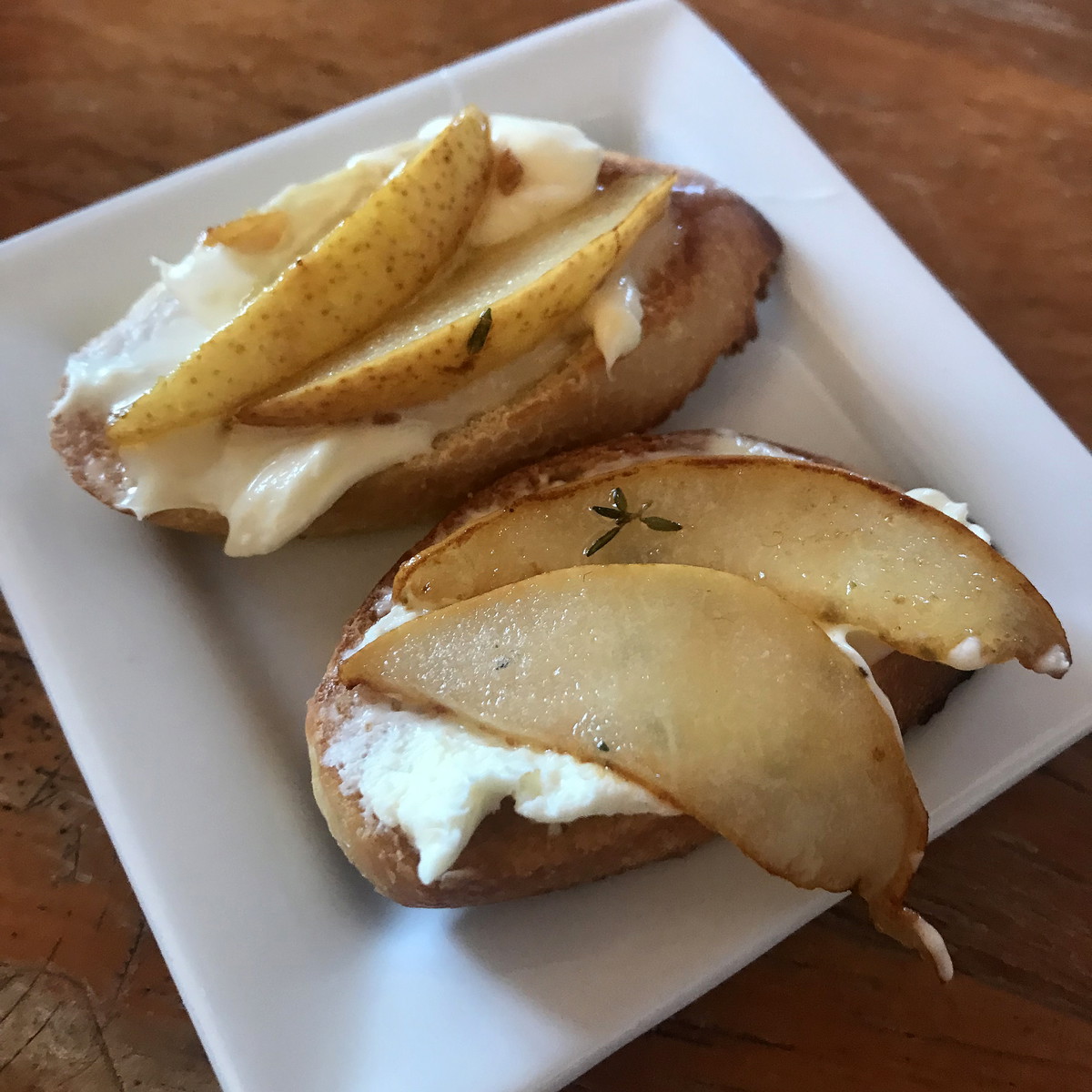 Pear and Brie Crostini
