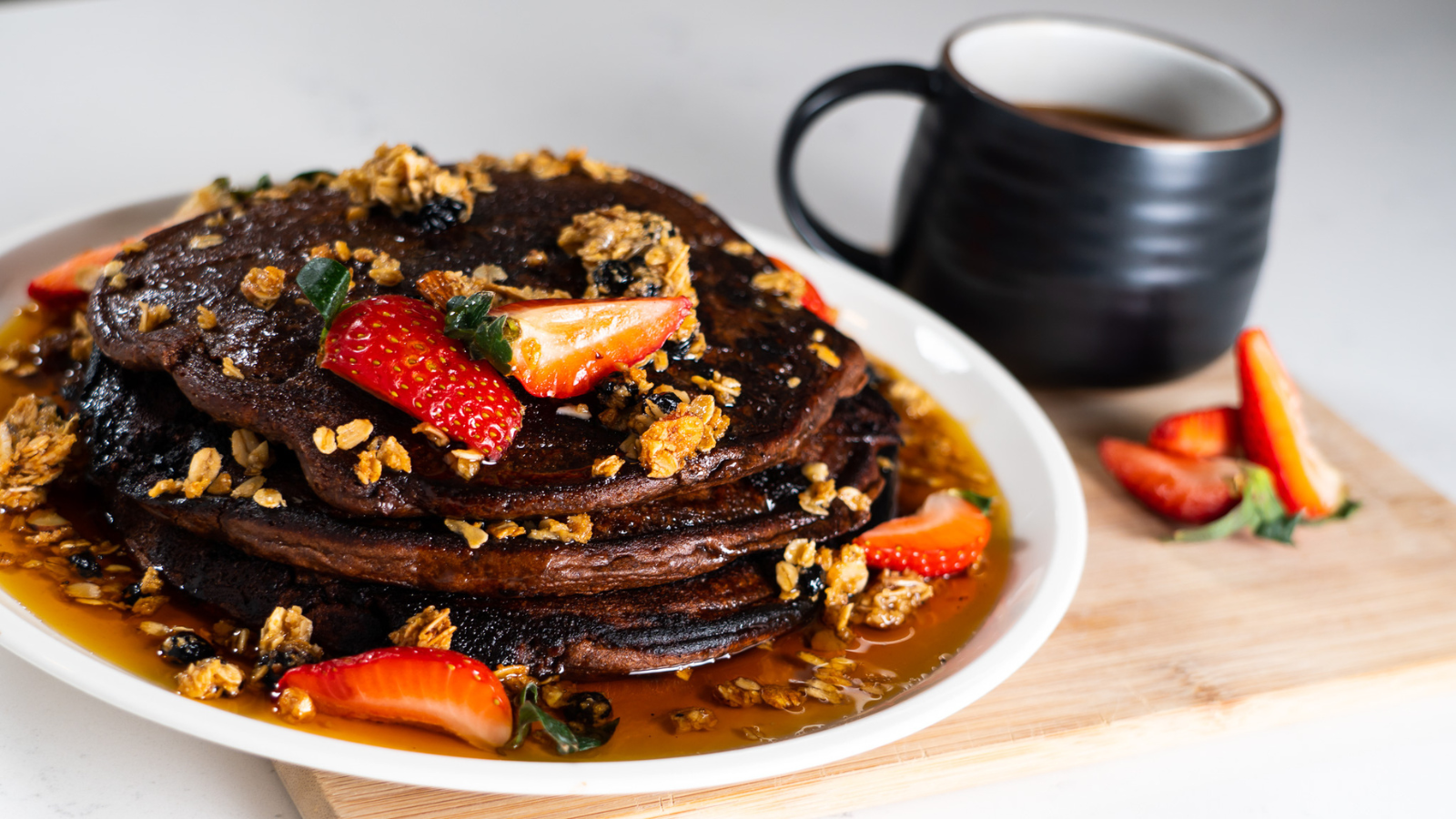 Image of Double Chocolate Protein Pancakes