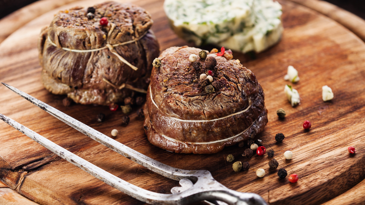 Image of Romantic Filet Mignon with Pepper Sauce & Salt & Vinegar Hasselback Potatoes