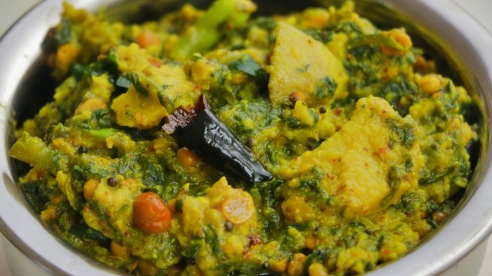 Image of Andhra Style Yam Malabar Spinach Curry