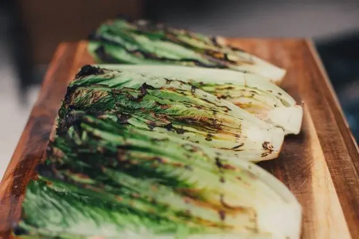 Image of Start with the smokiness of grilled Romaine.
