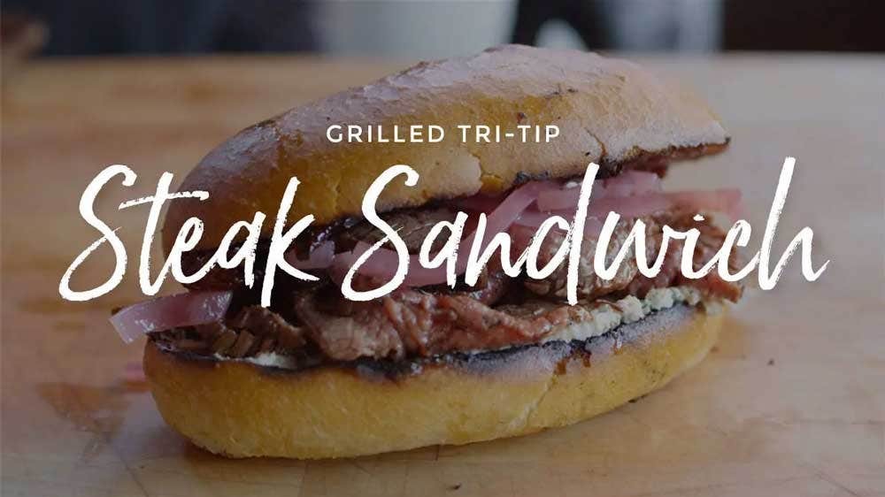 Image of Grilled Tri-Tip Steak Sandwich with Tomato Jam