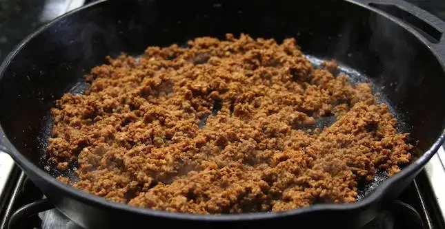 Image of Brown the chorizo in a skillet over medium heat. Remove...