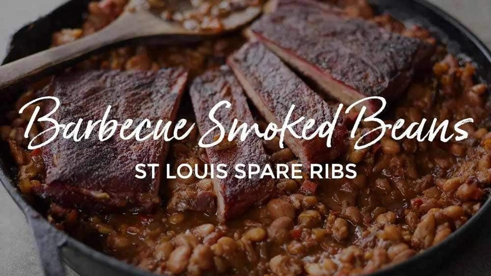 Image of Barbecue Smoked Beans with St. Louis Spare Ribs