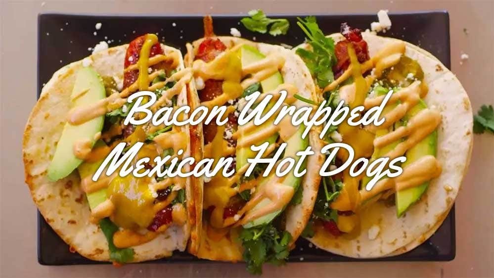 Image of Bacon Wrapped Mexican Hot Dogs
