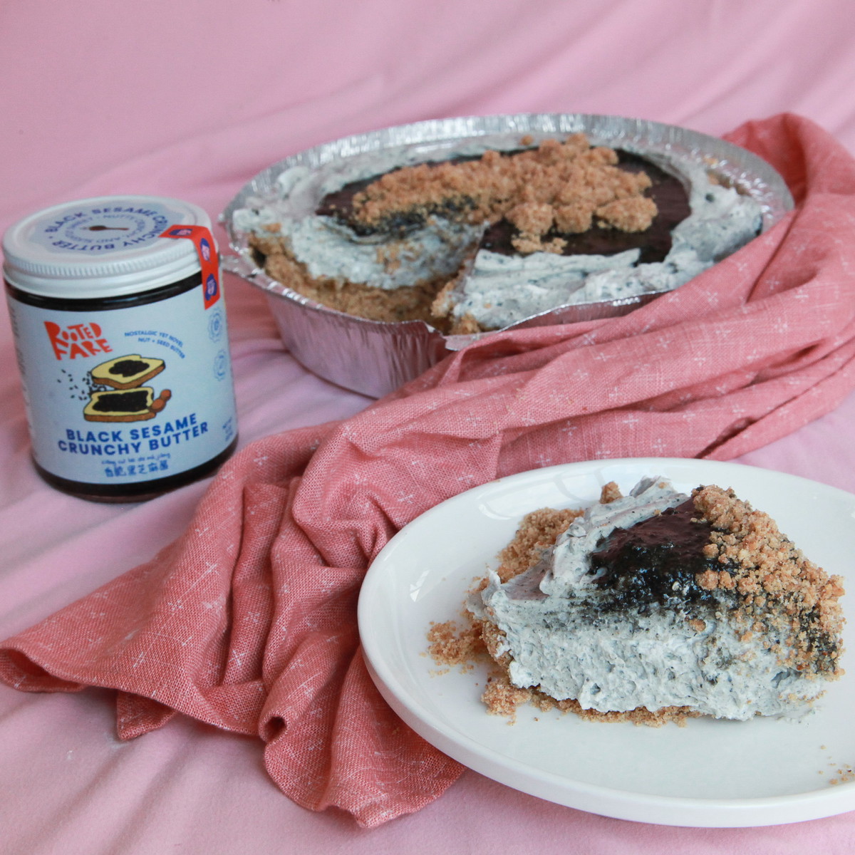 No-Bake, Perfectly Easy Black Sesame Cheesecake