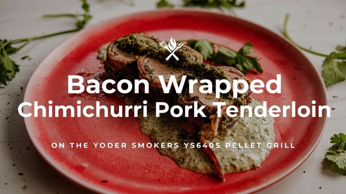Image of Bacon Wrapped Chimichurri Pork Tenderloin