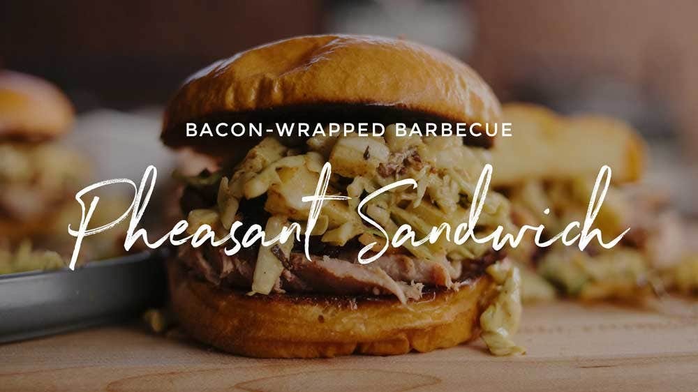 Image of Bacon Wrapped Barbecue Pheasant Sandwich
