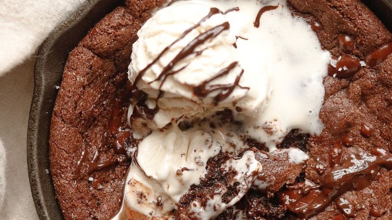 Image of Mini Double Chocolate Tahini Cookie Skillet