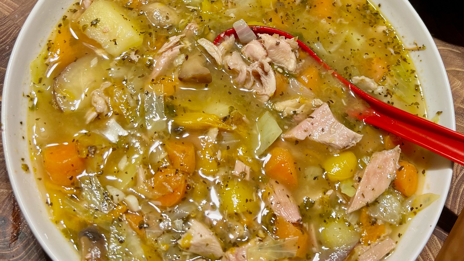 Image of Country Style Leftover Turkey Soup
