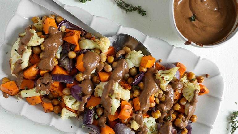 Image of Roasted Vegetables with Cacao Mole
