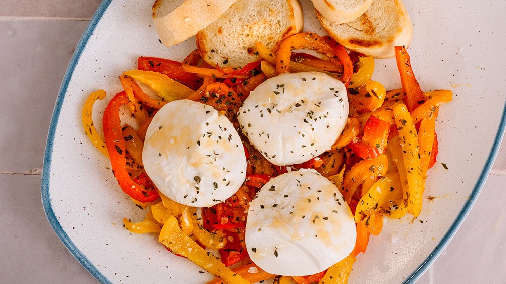 Image of Roasted Peppers with Burrata
