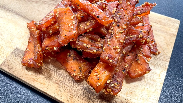 Image of Miso-Honey Salmon Jerky Recipe 