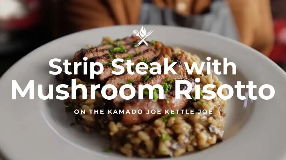 Image of Strip Steak with Mushroom Risotto