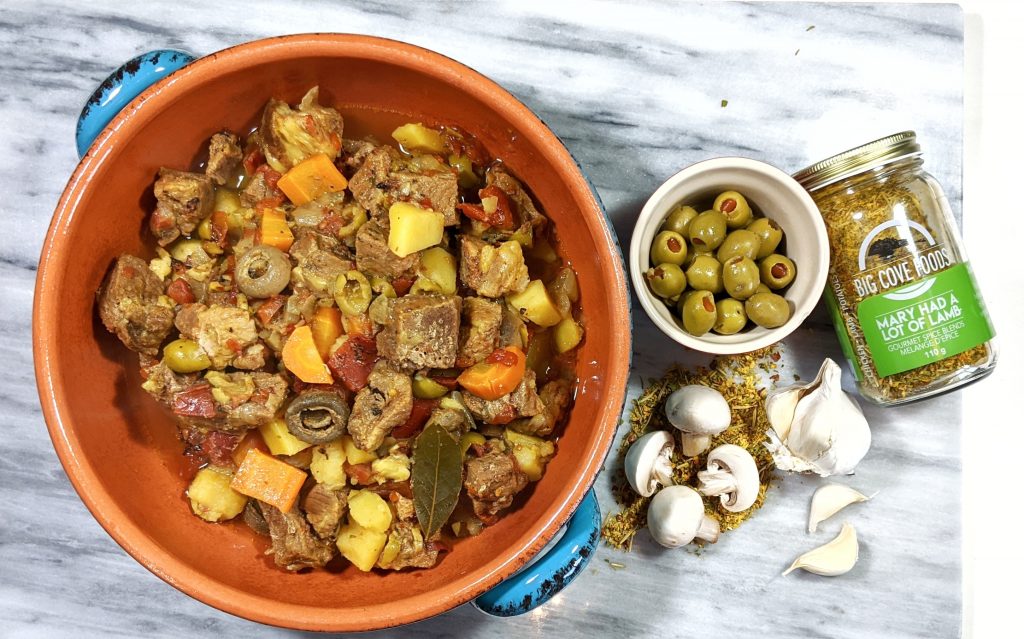 Rustic Pork + Olive Stew
