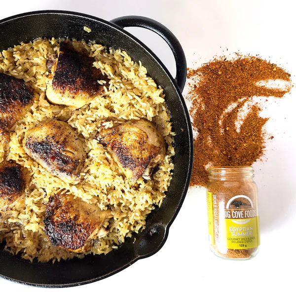 Cast Iron Chicken + Rice with Egyptian Summer