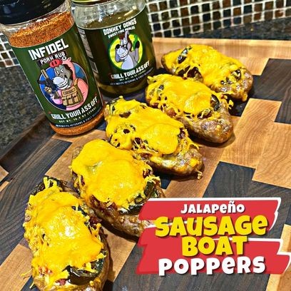 Image of Jalapeño Sausage Boat Poppers