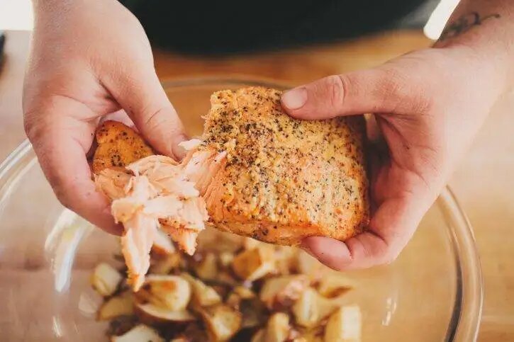 Image of Perfectly cooked salmon (135ºF-140ºF) will be juicy, tender and flake...