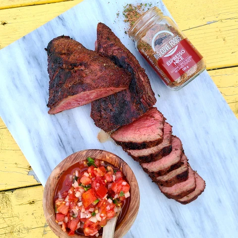 Reverse Sear Smoked Tri-Tip with Fresh Salsa