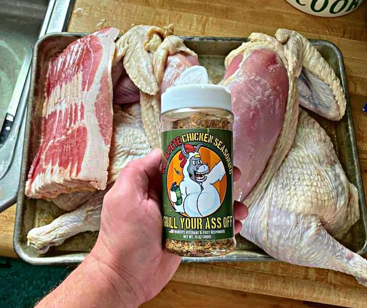 Image of Apply a generous amount of Willie Pete Chicken Seasoning all...