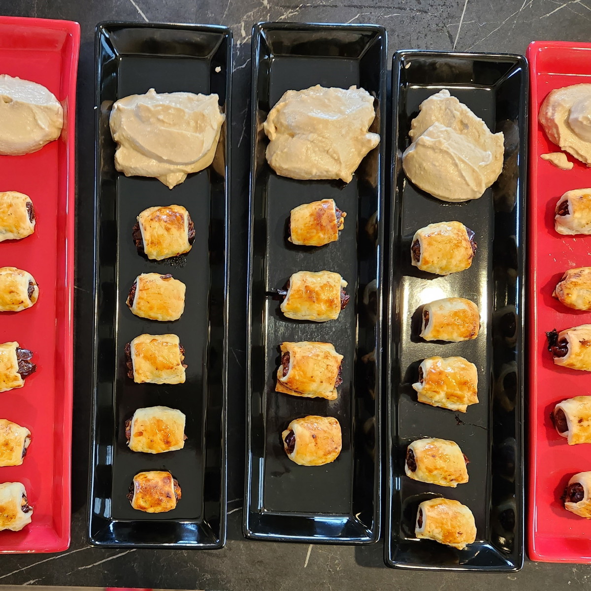 Black Honey Stuffed Dates and Dip