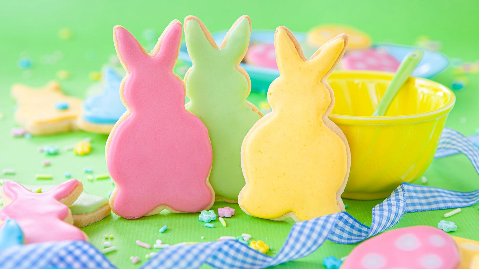 Image of Adorable Easter Bunny Shaped Sugar Cookies