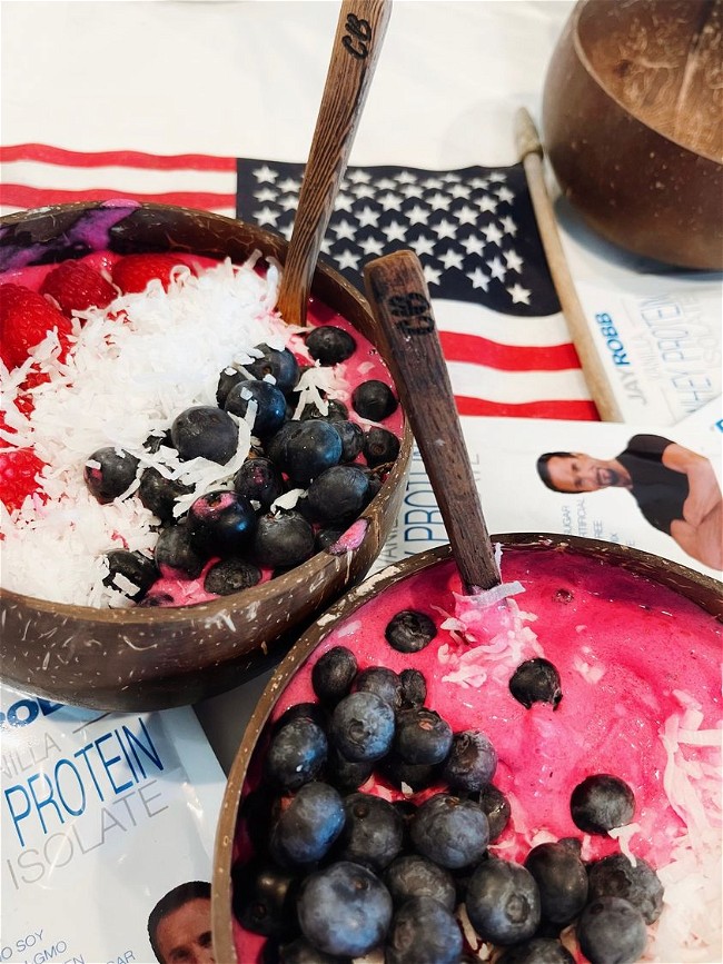 Image of Red, White, and Blue Smoothie Bowl
