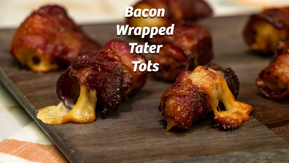 Simple and Smokey Bacon Wrapped Cheddar Tater Tots