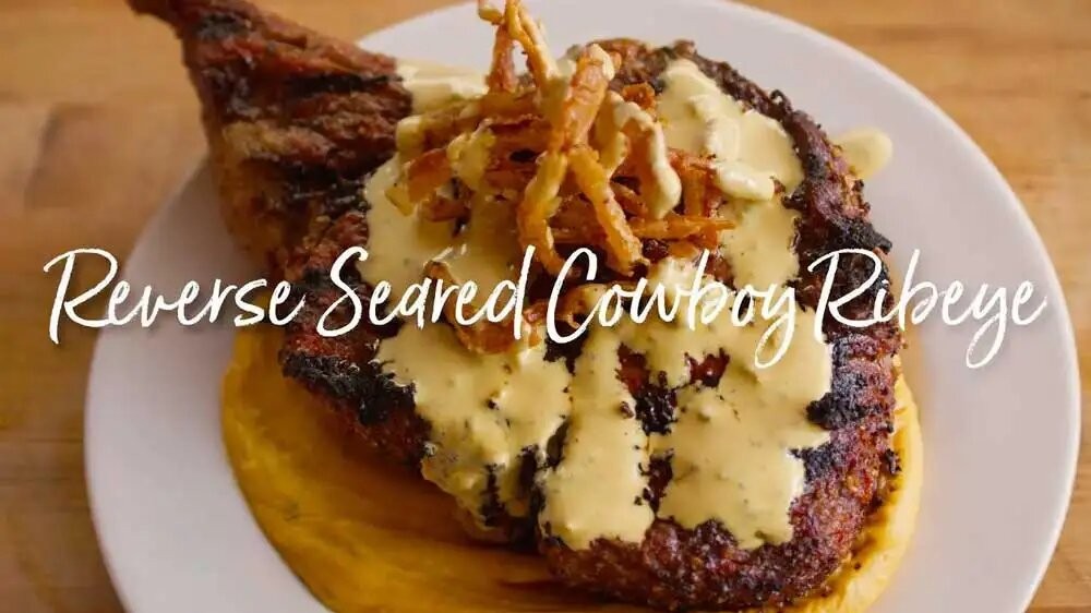 Image of Reverse Seared Cowboy Ribeye Steak