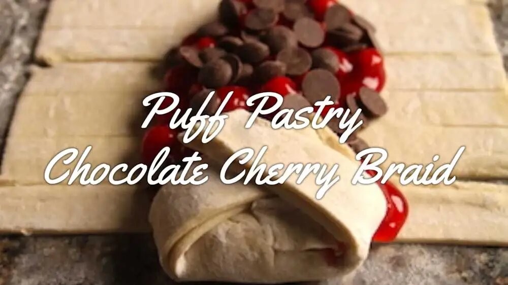 Image of Puff Pastry Chocolate Cherry Braid