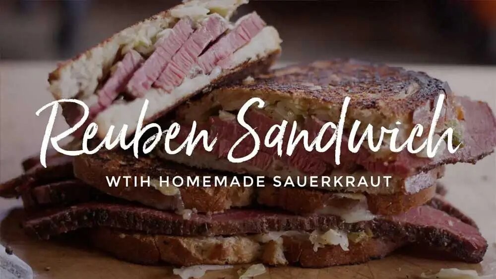 Image of Pastrami Reuben with Homemade Sauerkraut