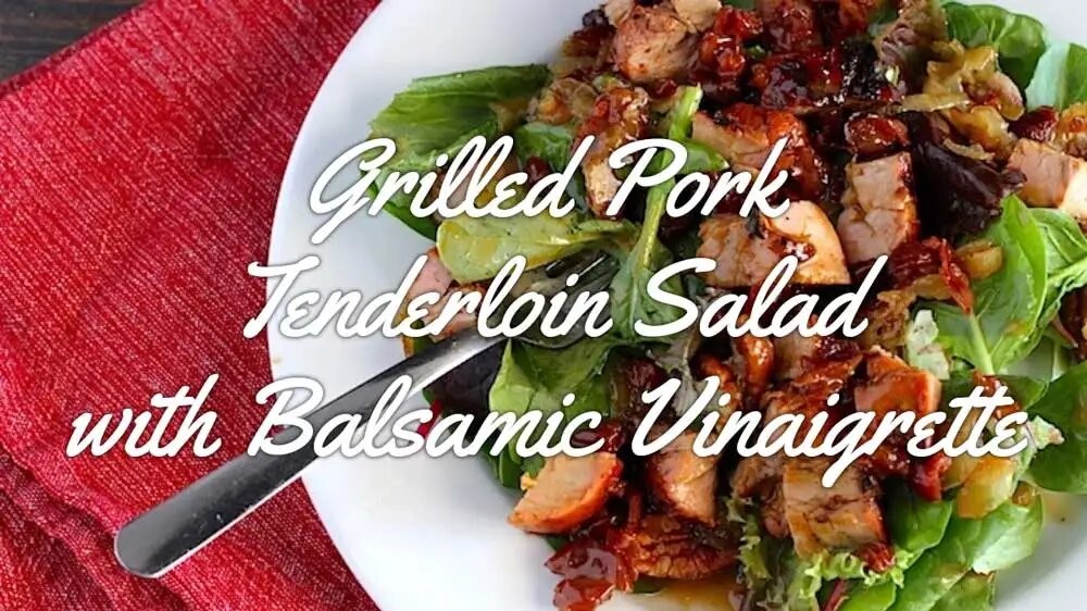 Image of Grilled Pork Tenderloin Salad with Balsamic Vinaigrette