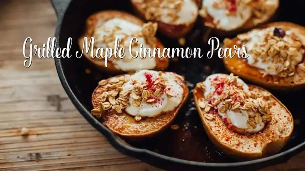 Image of Grilled Maple Cinnamon Pears